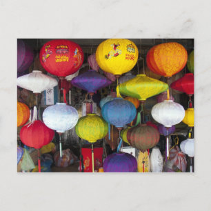 Cartão Postal Lanternas coloridas vietnamitas