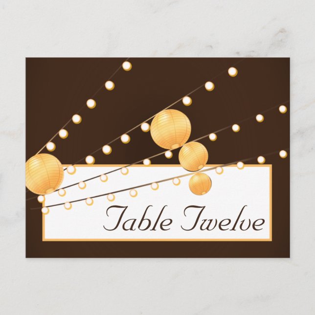 Cartão Postal Lanternas de papel da placa de espaço gravável em  (Frente)