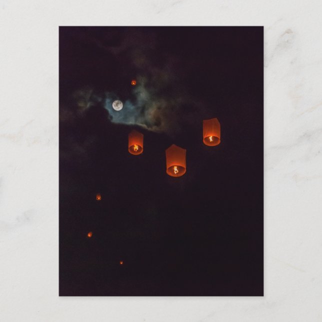 Cartão Postal Lanternas no céu (Frente)