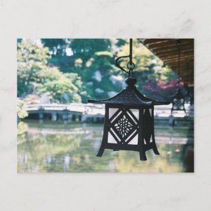 Cartão Postal Lanternas Penduradas: Jardim Sankei-en, Japão Cart