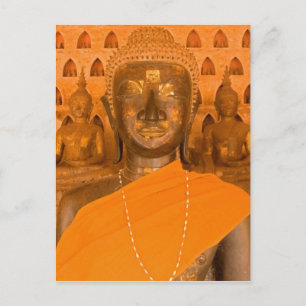 Cartão Postal Laos, Vientiane, uma das 6840 imagens de Buda em