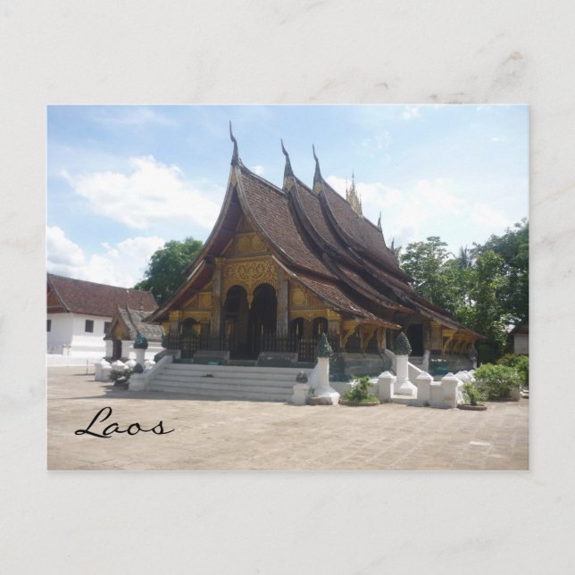 Cartão Postal laos wat (Frente)