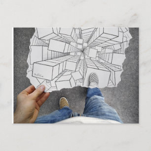 Cartão Postal Lápis contra a câmera - vertigem