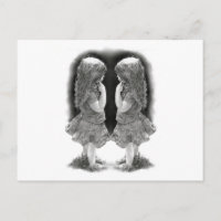 Lápis Desenho de Duas Meninas Face A Face