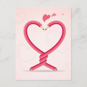 Cartão Postal Lápis no Amor