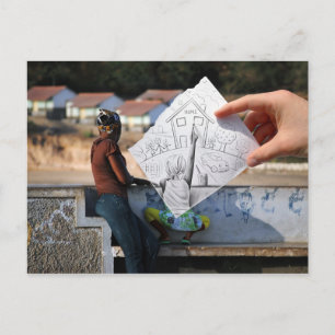 Cartão Postal Lápis Vs Câmera - Início