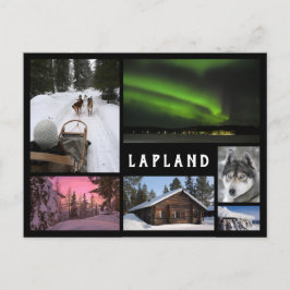 Cartão Postal Lapland invernal paisagens negras colagem de quadr