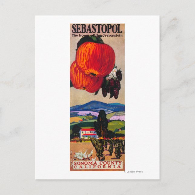 Cartão Postal Lar do Poster de Gravenstein (Frente)