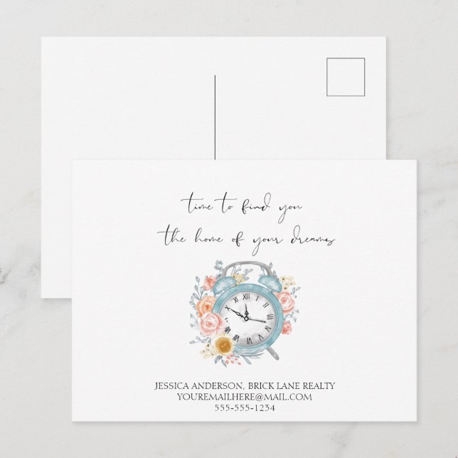 Cartão Postal Lar do seu Marketing do Dreams Real Estate (Frente/Verso)