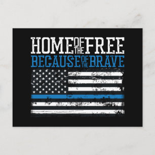 Cartão Postal Lar dos livres por causa da corajosa bandeira dos