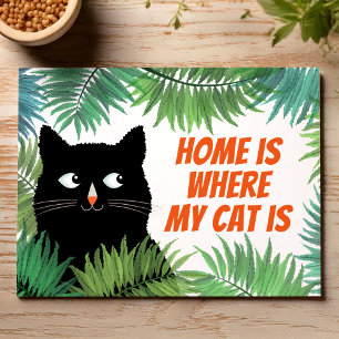 Cartão Postal Lar é onde meu gato está se mudando anúncio