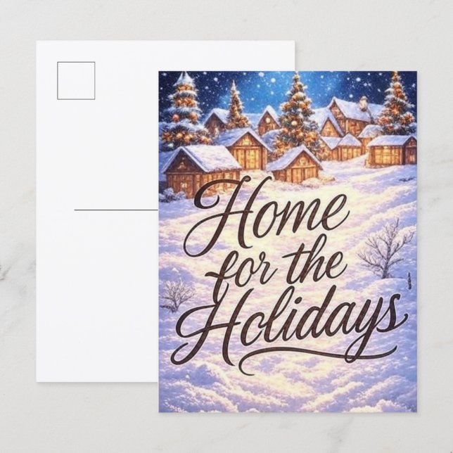 Cartão postal "Lar nas Festas" (Frente/Verso)
