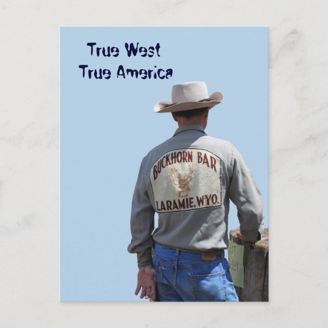 Cartão postal Laramie Wyoming Cowboy (Frente)