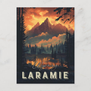 Cartão Postal Laramie Wyoming Vintage
