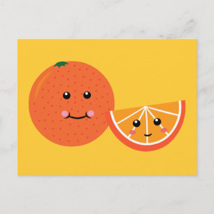 Cartão Postal Laranja-branca