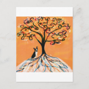 Cartão Postal Laranja da árvore Boston Terrier