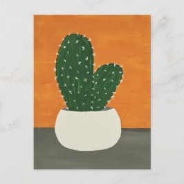 Cartão Postal Laranja e Cinza Acrílico Potente