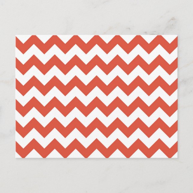 Cartão Postal Laranja e Zigzag Branco (Frente)