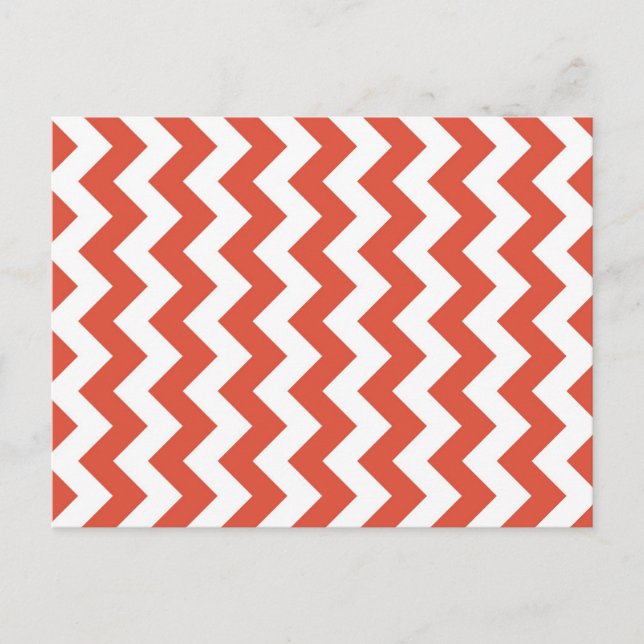 Cartão Postal Laranja e Zigzag Branco (Frente)