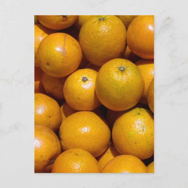 Cartão Postal Laranja fruta no mercado da Flórida (Frente)