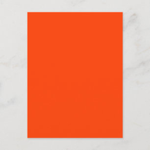 Cartão Postal Laranja Neon Fluorescente Brilhante