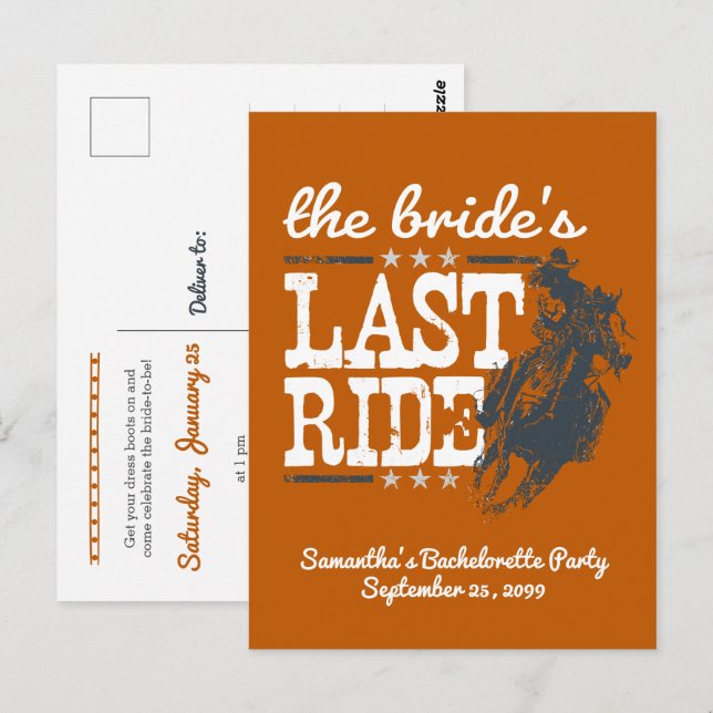 Cartão Postal Laranja queimado A última volta da noiva (Frente/Verso)