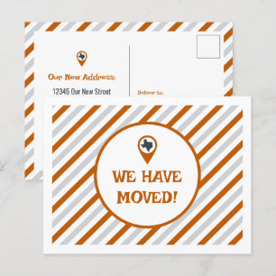 Cartão Postal Laranja Queimado, Movimentamos Movimento Striped