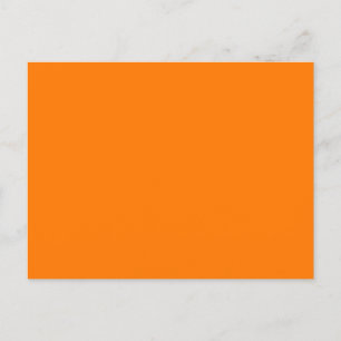 Cartão Postal Laranja Segurança Cor Sólida