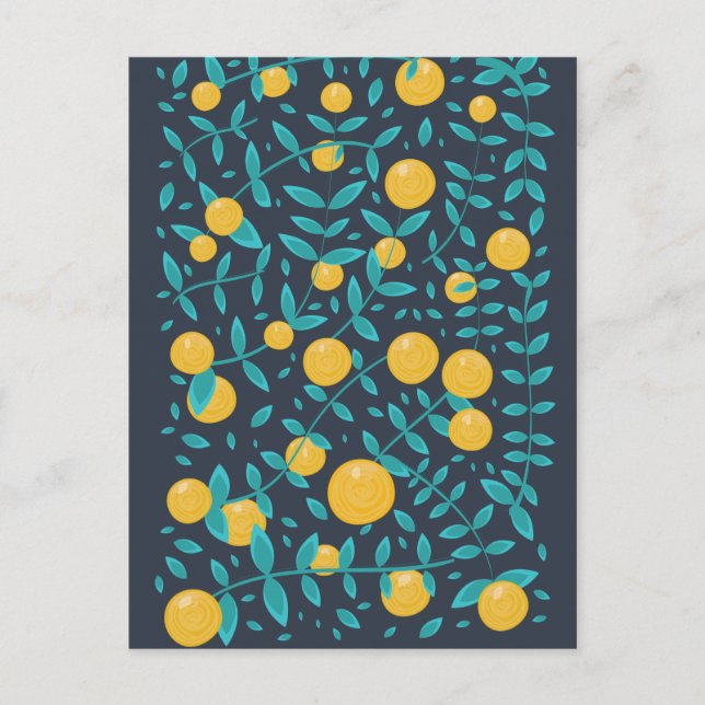Cartão Postal Laranja Vintage Fruta (Frente)