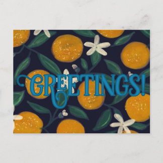 Cartão Postal Laranja Você Está Alegre