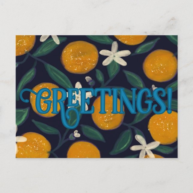 Cartão Postal Laranja Você Está Alegre (Frente)