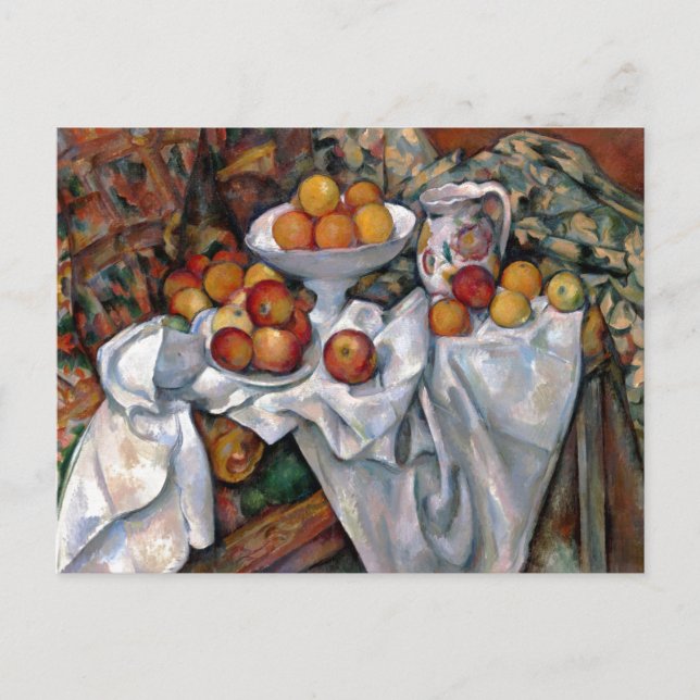 Cartão Postal Laranjas da Vida Estática - Paul Cezanne Pintura (Frente)