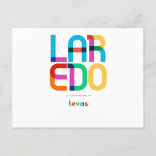 Cartão Postal Laredo Texas Meio do Século, Arte Pop,
