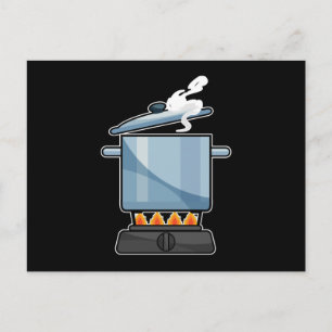 Cartão Postal Lareira com Panela e Tampa