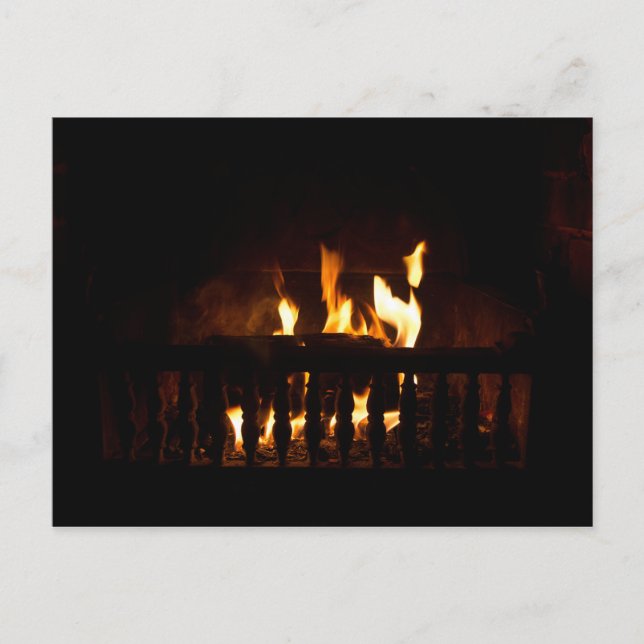 Cartão Postal Lareira em casa (Frente)