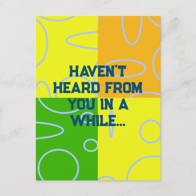 Cartão Postal Largue-Me Um Circulo Quádruplo Retro De Diversão D (Frente)