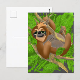 Cartão Postal Largura Do bobo Relaxando Em Uma Árvore