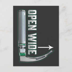 Cartão Postal Laringoscópio de CRNA Anestesiologista Intubação