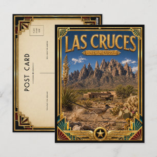Cartão Postal Las Cruces Novo México Arte Deco Vintage Idade Dou