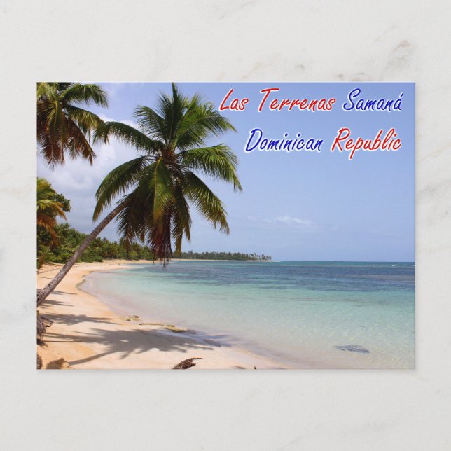 Cartão Postal Las Terrenas Beach Samana República Dominicana (Frente)