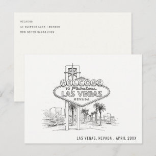 Cartão Postal Las Vegas Nevada Esboço Paisagem Viagem