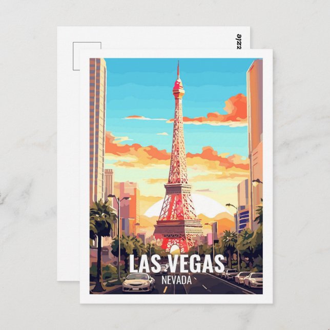 Cartão Postal Las Vegas Nevada EUA Famosos lugares de Viagem (Frente/Verso)