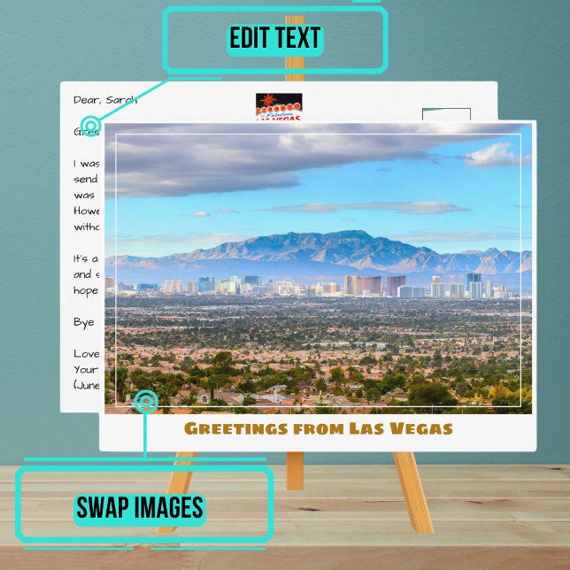 Cartão Postal Las Vegas Skyline do Deserto (Please enjoy our postcard)