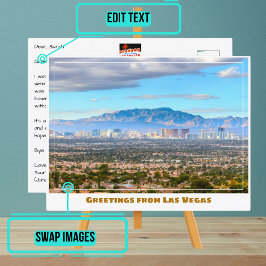 Cartão Postal Las Vegas Skyline do Deserto