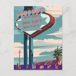 Cartão Postal Las Vegas Skyline Imprimível, Linha do Horizonte d