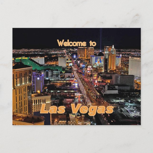 Cartão Postal Las Vegas Strip à noite (Frente)