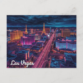 Cartão Postal Las Vegas Strip Night City Art