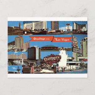 Cartão Postal Las Vegas Strip Vista Antiga do Cassino Multiview