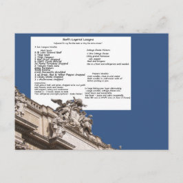 Cartão postal Lasagna Roma de Barb