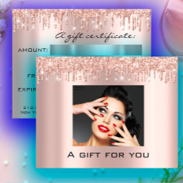 Cartão Postal Lash de Maquiagem de Rosa de Feriados de Presente